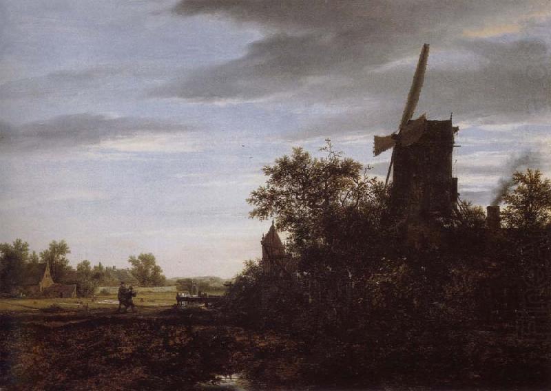 Jacob van Ruisdael A Windmill near Fields china oil painting image